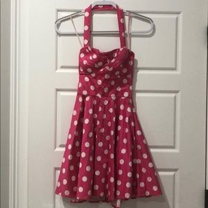 MODCLOTH TRAVELING CUPCAKE DRESS PINK-S